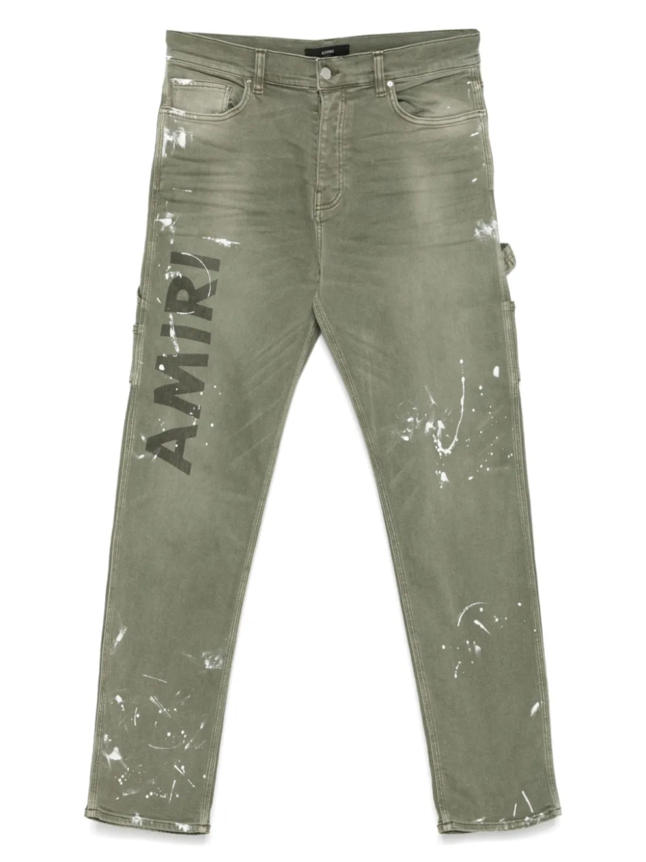 

Джинсы AMIRI из эластичного хлопка с логотипом, зеленый