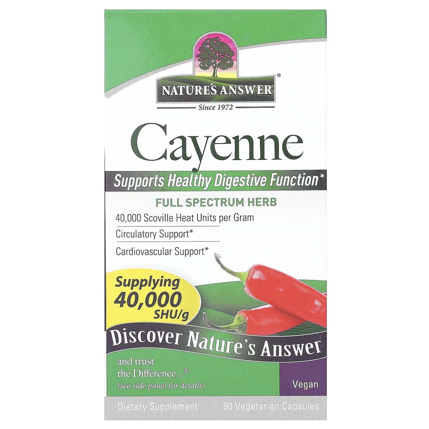 

Кайенский перец Nature's Answer, 90 капсул