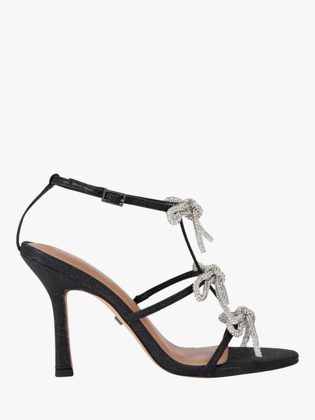 Алые стрази сандалии на тонких бретелях Kurt Geiger London, Black