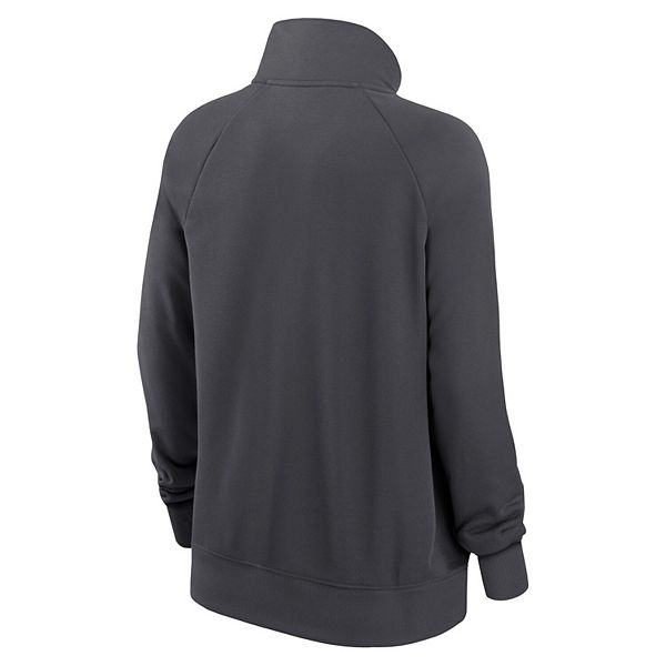 Женский свитшот Carolina Panthers Premium Raglan Performance с молнией до середины Nike — фото 4