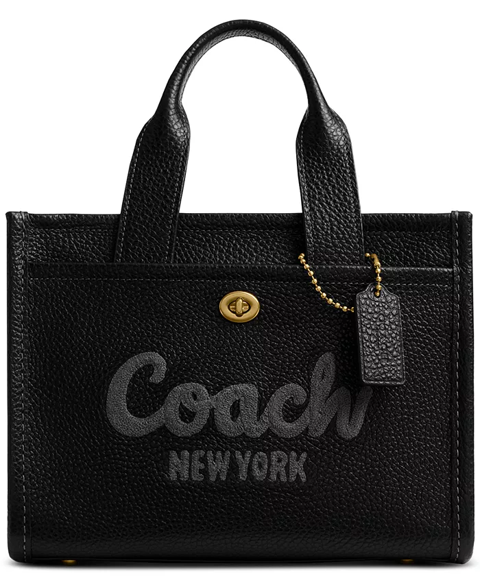 

Сумка-тоут Cargo из зерненой кожи 26 COACH, черный