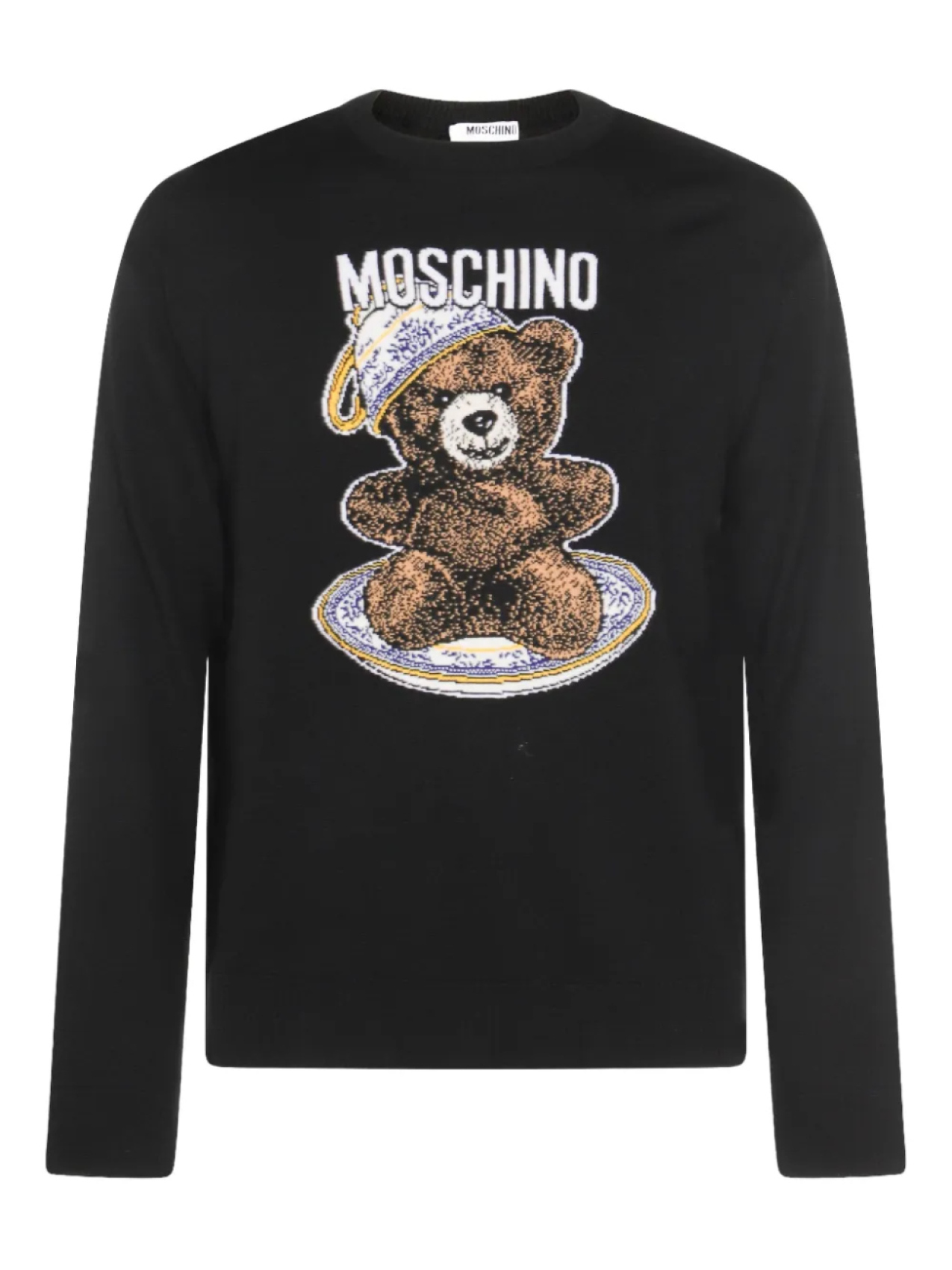 

Свитер Moschino в технике интарсия, черный