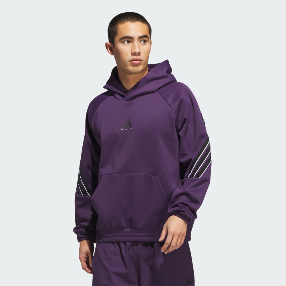 

Спортивное худи Adidas Basketball Crazy Warm Fleece Hoodie, цвет Aurora Plum/Black