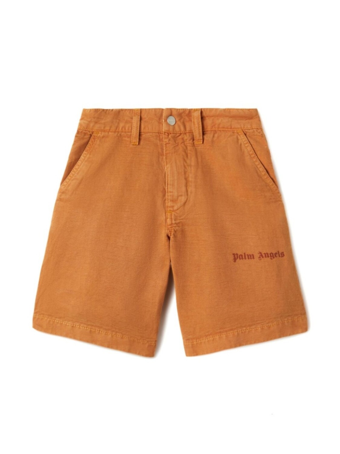 

Palm Angels Kids прямые шорты с логотипом, оранжевый