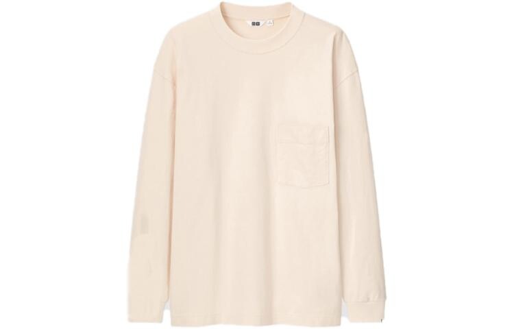 

Футболка унисекс светло-бежевая Uniqlo, светло-бежевый