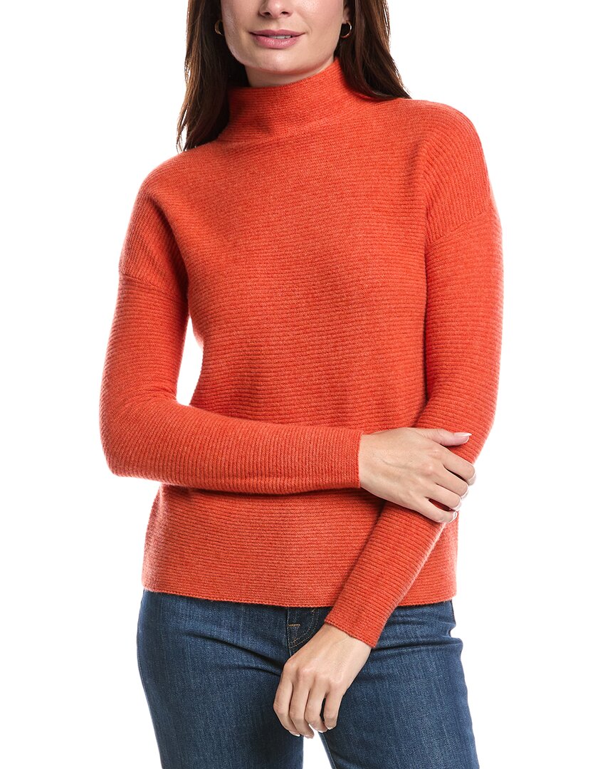 

Форте Кашемир Текстурный Свободный Свитер с Воротником-воронкой Forte Cashmere, красный