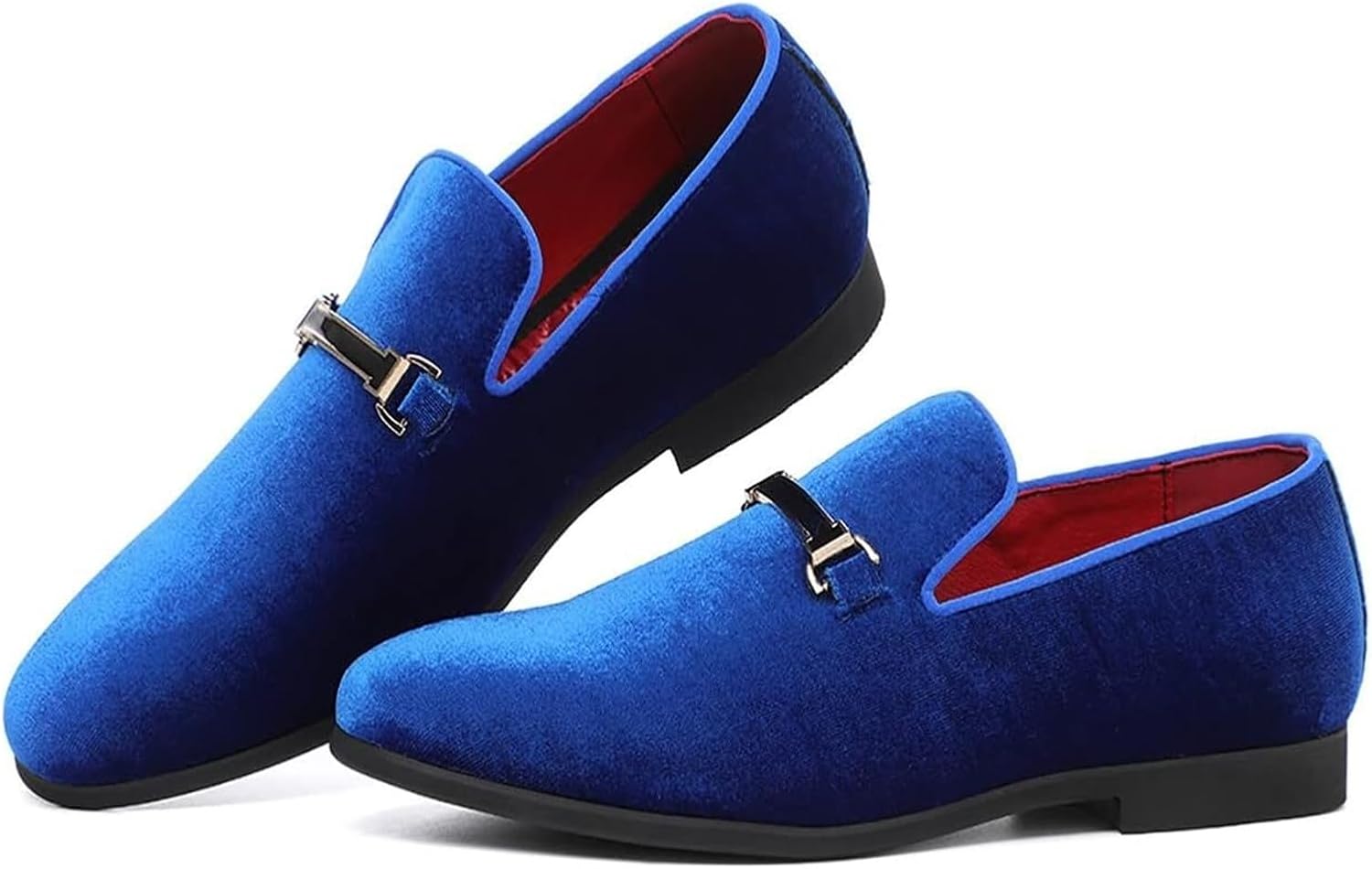 

Мужские классические туфли Prom из замши, лоферы, свадебные туфли, плоские туфли, прогулочные туфли для мужчин Generic, синий