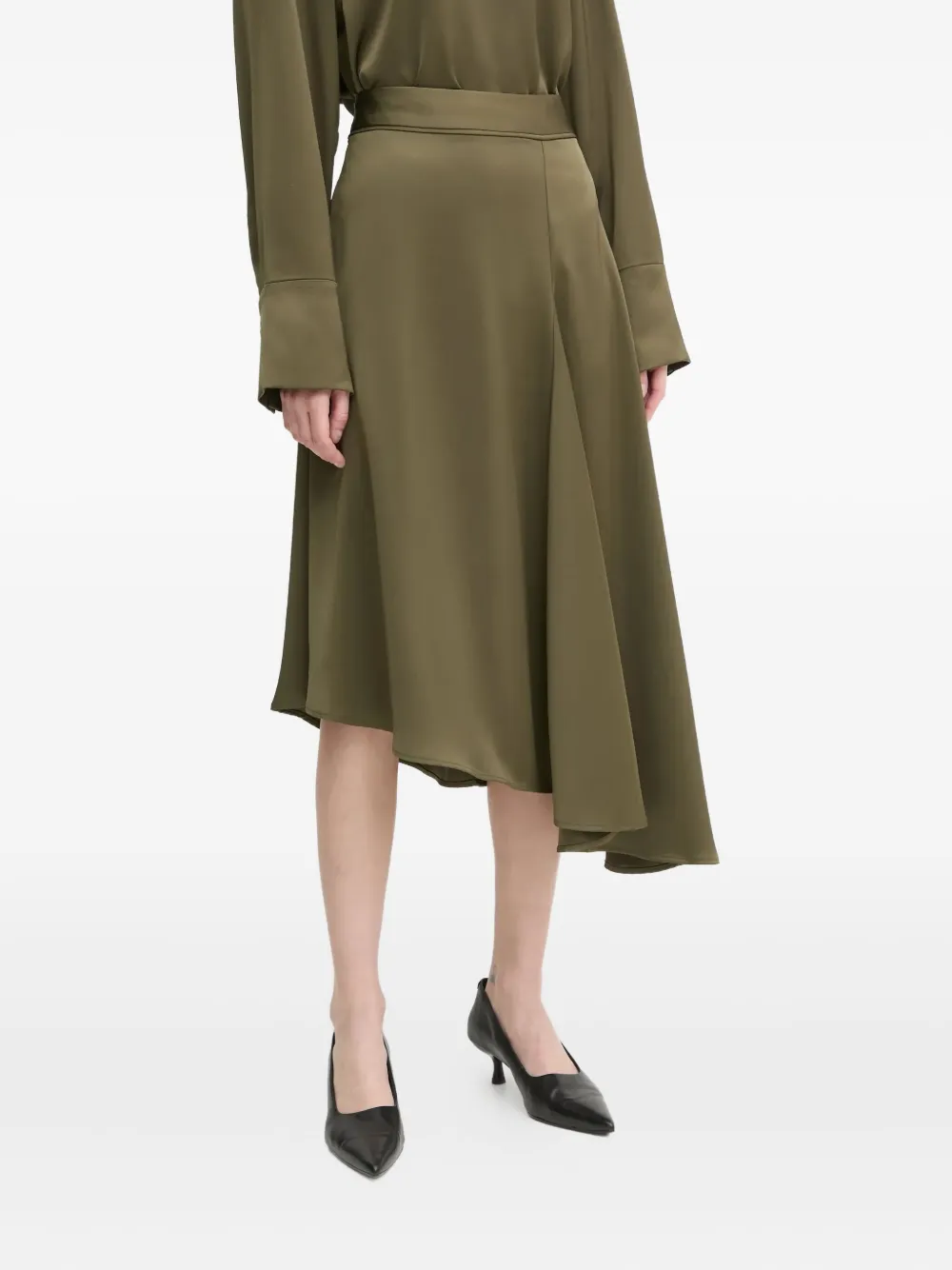 

Юбка миди асимметричного кроя Day Birger Et Mikkelsen, зеленый