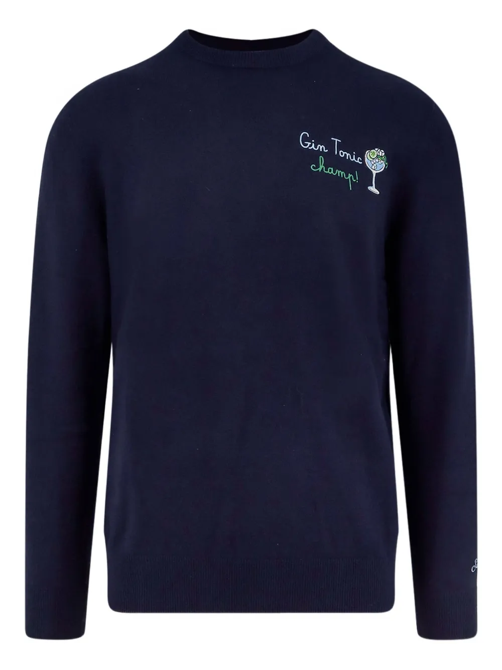 

Свитер с вышитым мотивом Mc2 Saint Barth, синий