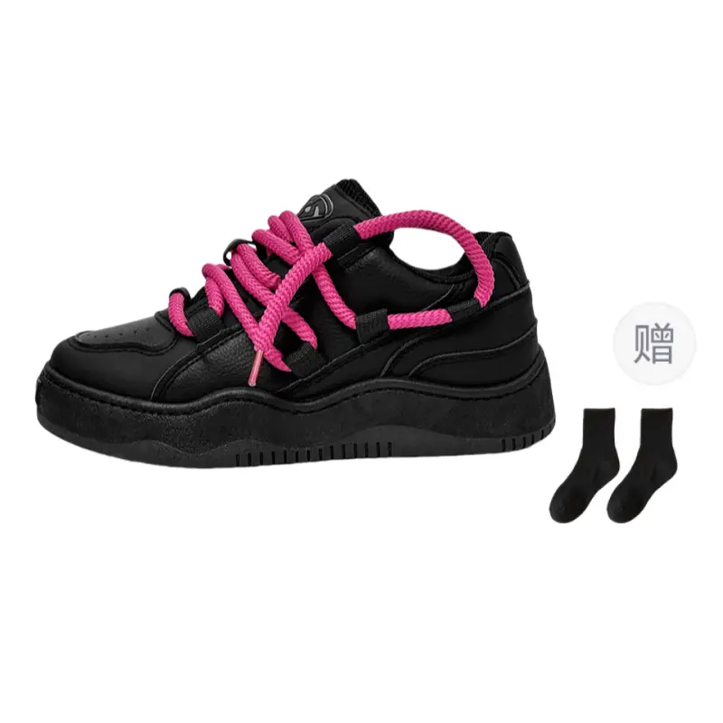 

Fawn Miri Скользоустойчивые лоу-топ скейтборд обувь унисекс розовые с носками, цвет Pink-Comes with Socks