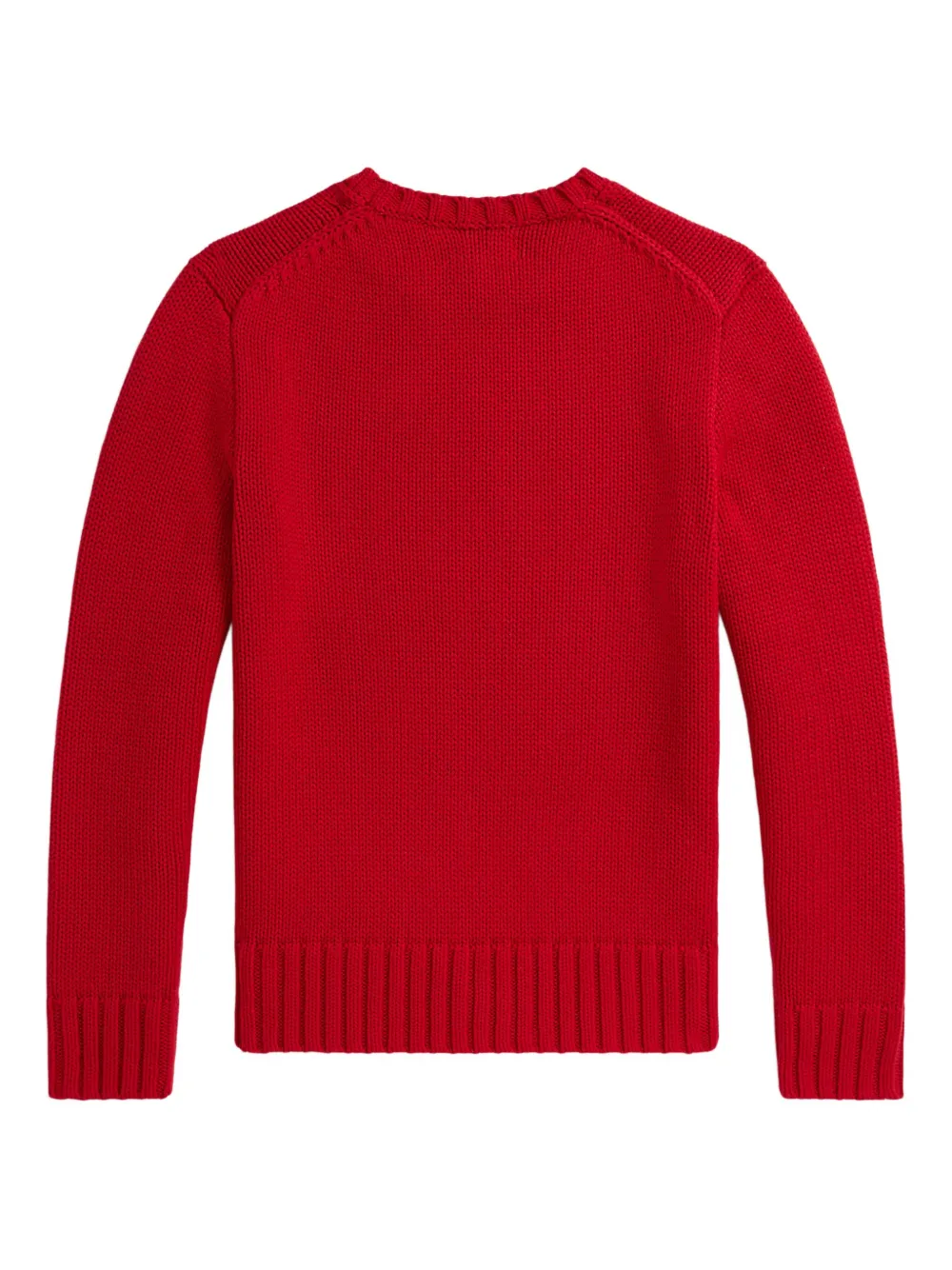 Свитер вязки интарсия Polo Ralph Lauren Kids, красный — фото 2