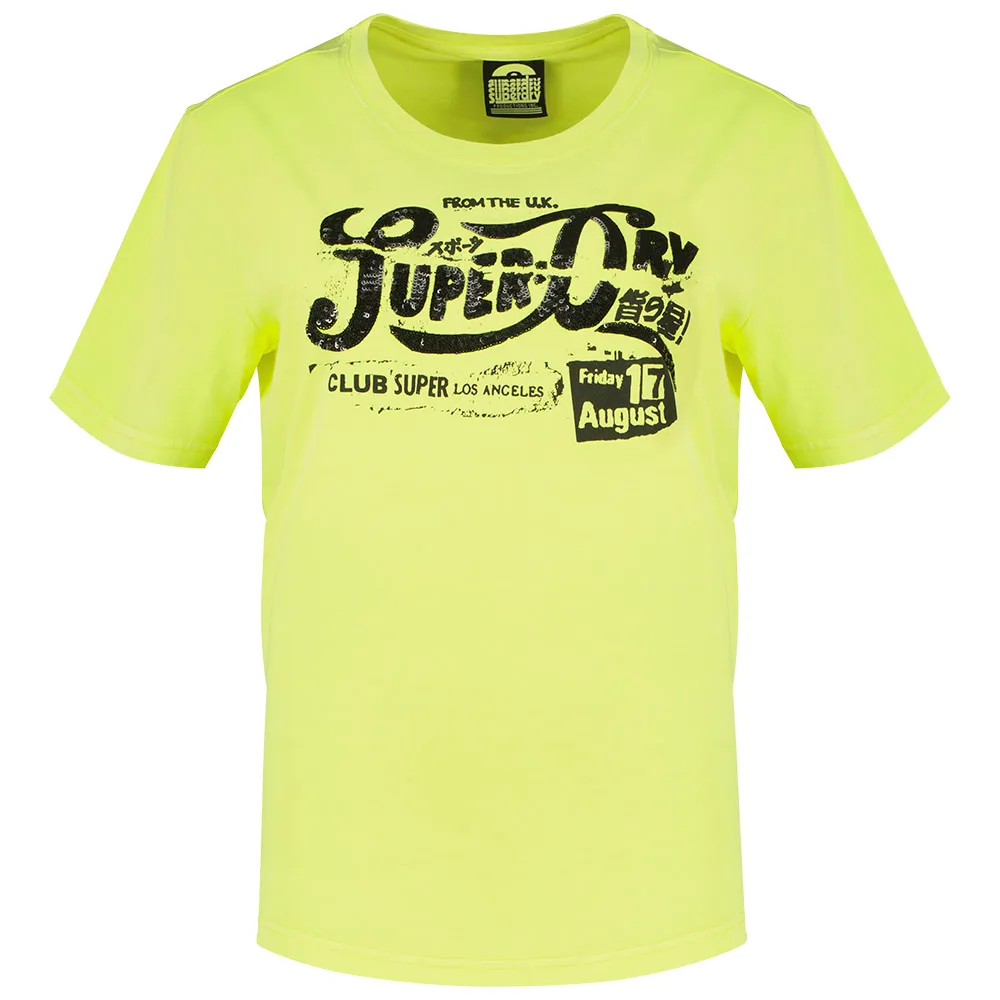 

Футболка с коротким рукавом Superdry Punk Poster Relaxed, желтый