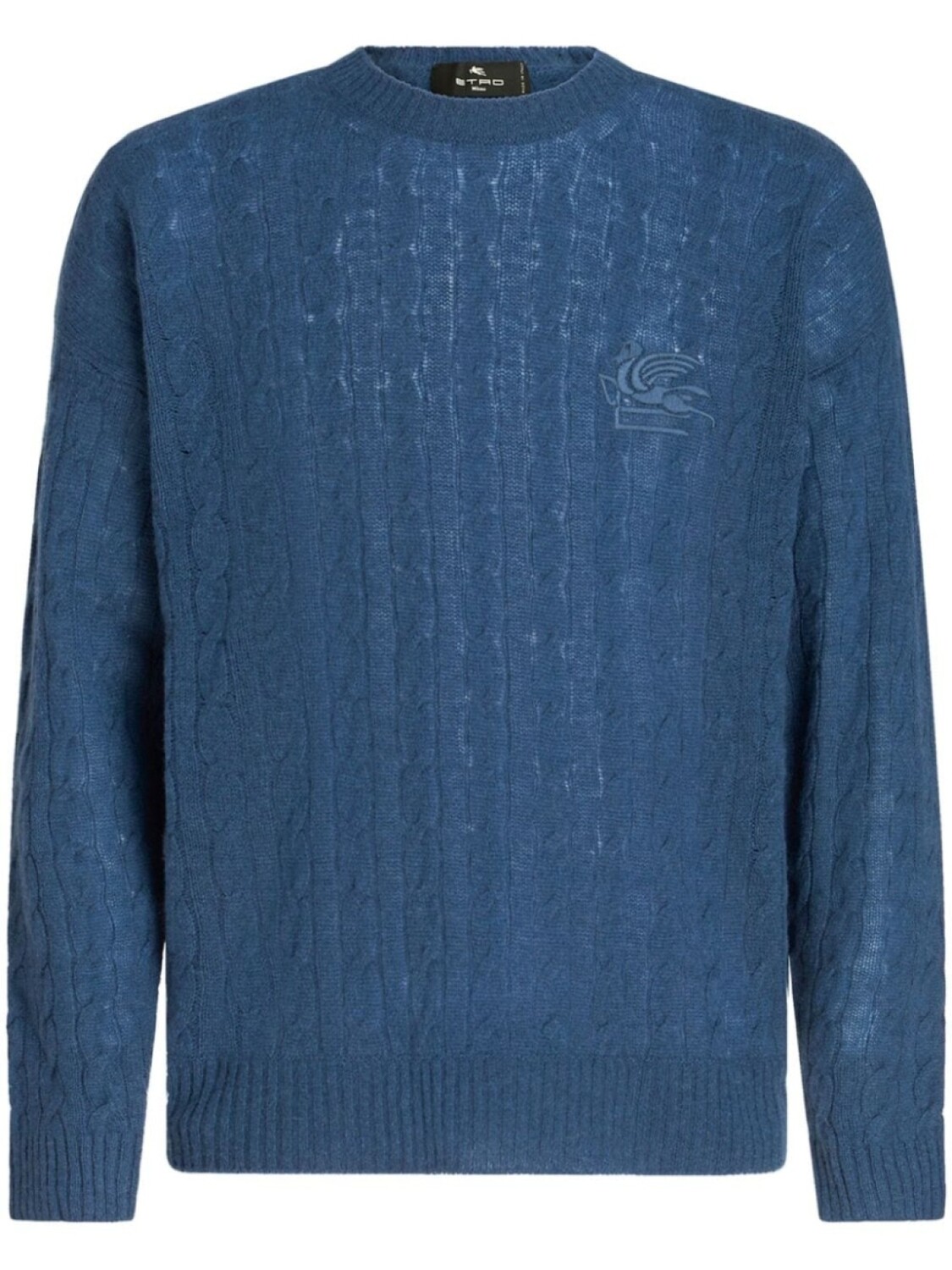 

ETRO кашемировый джемпер фактурной вязки, синий