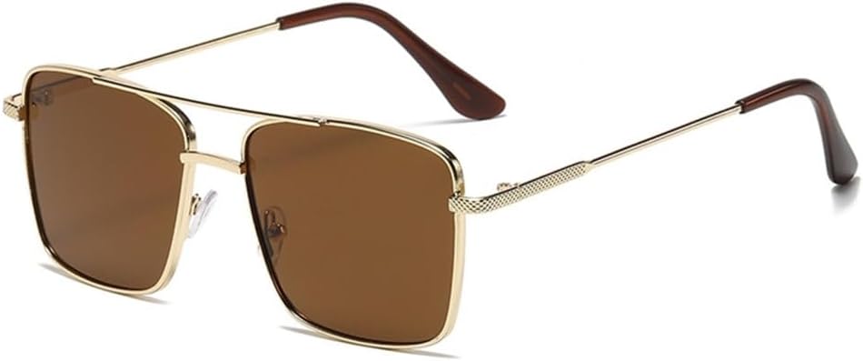 

Новые солнцезащитные очки в стиле ретро 2025 года с металлическим корпусом, женские, с прозрачными линзами с градиентом цвета «океан», защита от ультрафиолета UV400, мужские солнцезащитные очки DSXLY, Gold Brown