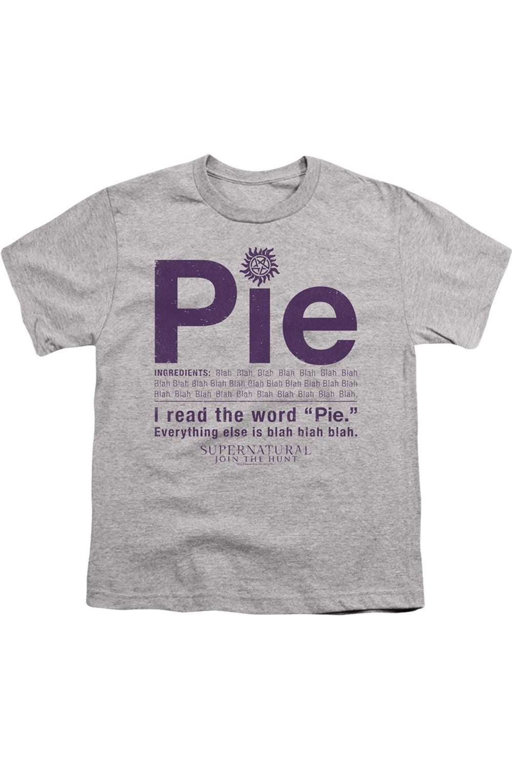 

Футболка с коротким рукавом для детей "Supernatural Pie" Gildan, Athletic Heather