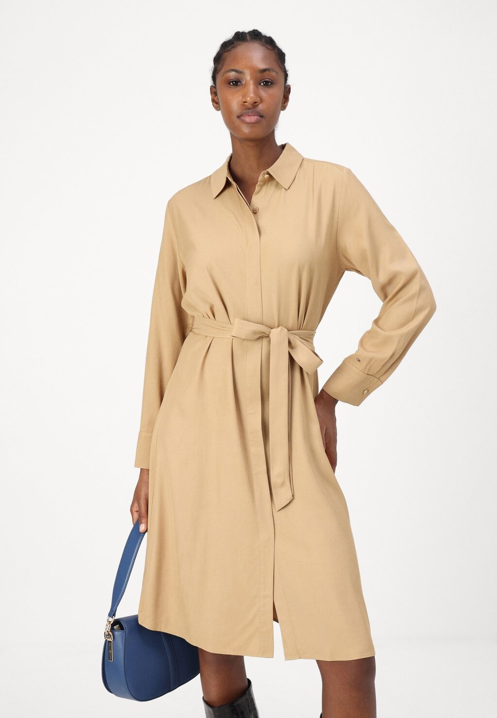 

Платье-рубашка FLUID DRESS Tommy Hilfiger, бежевый