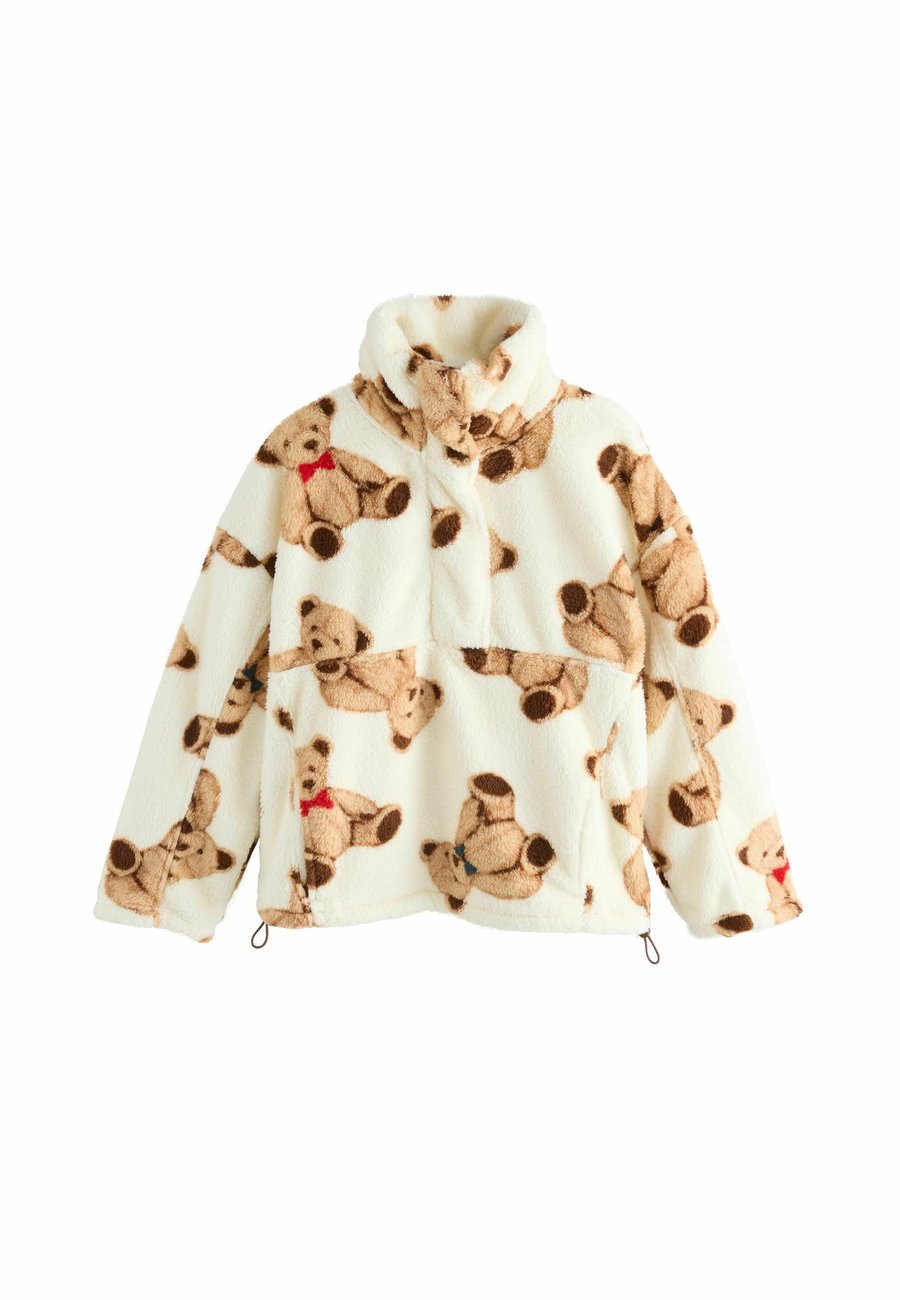 

Джемпер Next BORG HALF ZIP, Cream Bear/Beige