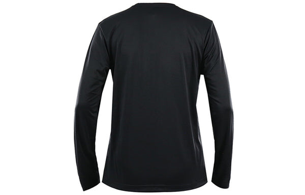 Футболка m logo ls t logo printing sports round neck long sleeves black Adidas, черный — фото 2