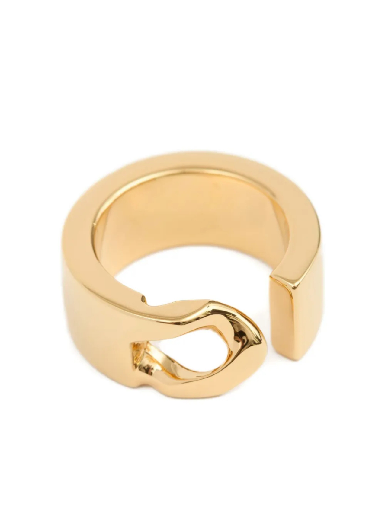 

MM6 Maison Margiela кольцо Minimal с логотипом, золотой