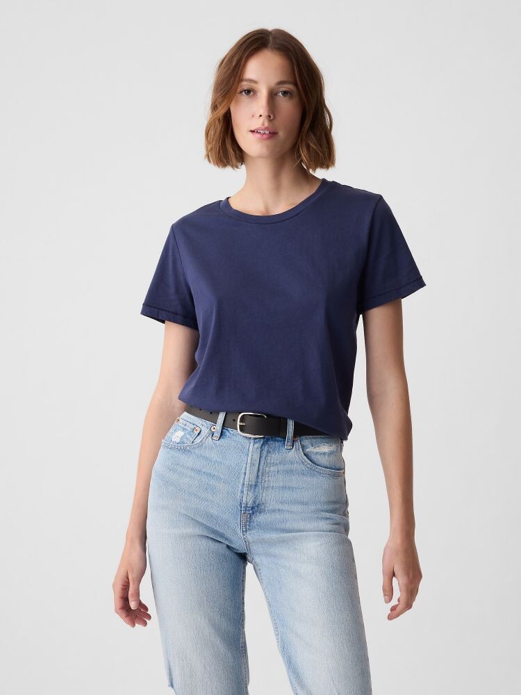 

Футболка из натурального хлопка Gap, синий