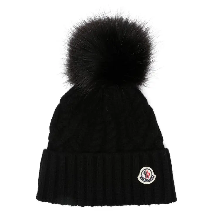 

Вязаная шапка с помпонами Moncler