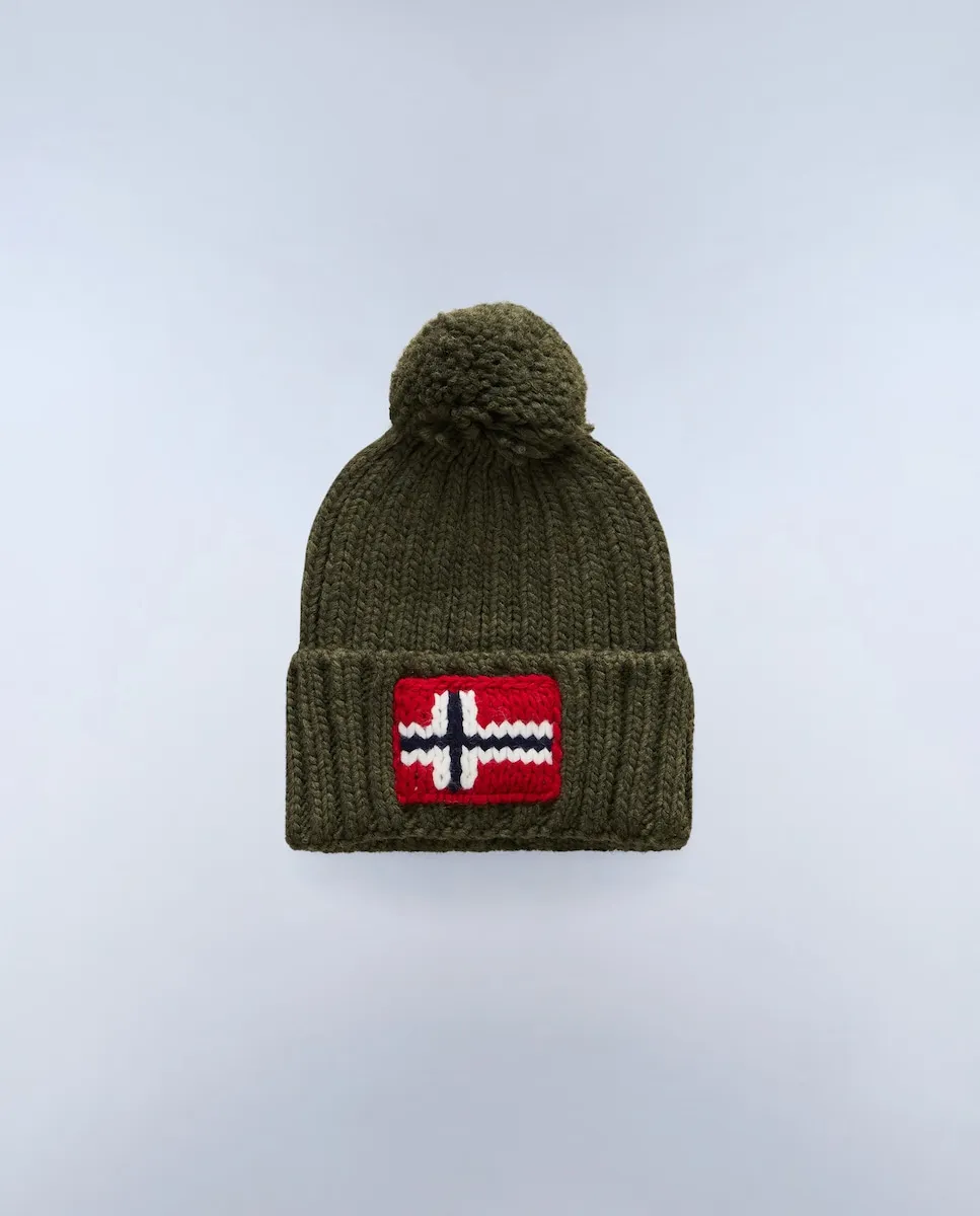 

Мужская шапка Semiury с помпоном в рубчик Napapijri, зеленый