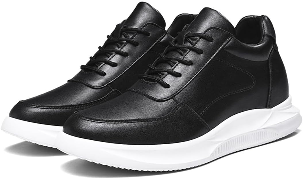 

Мужские лифтовые туфли, противоскользящие, невидимое увеличение роста, деловые прогулочные кроссовки, модные спортивные кроссовки с скрытым каблуком Ygceeia, черный