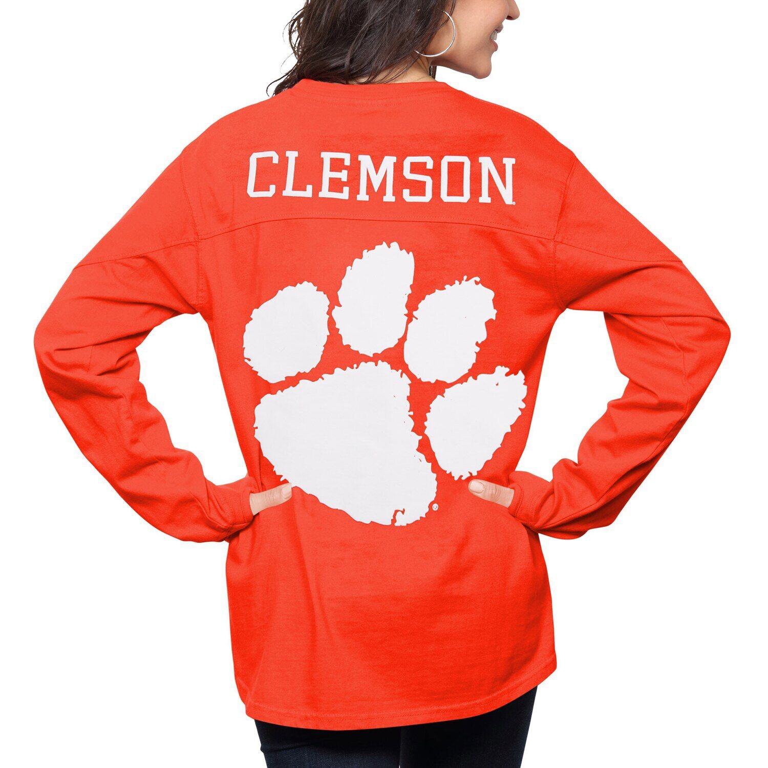 

Женская прессбокс оранжевая футболка Clemson Tigers The Big Shirt оверсайз с длинным рукавом, Оранжевый, Женская прессбокс оранжевая футболка Clemson Tigers The Big Shirt оверсайз с длинным рукавом