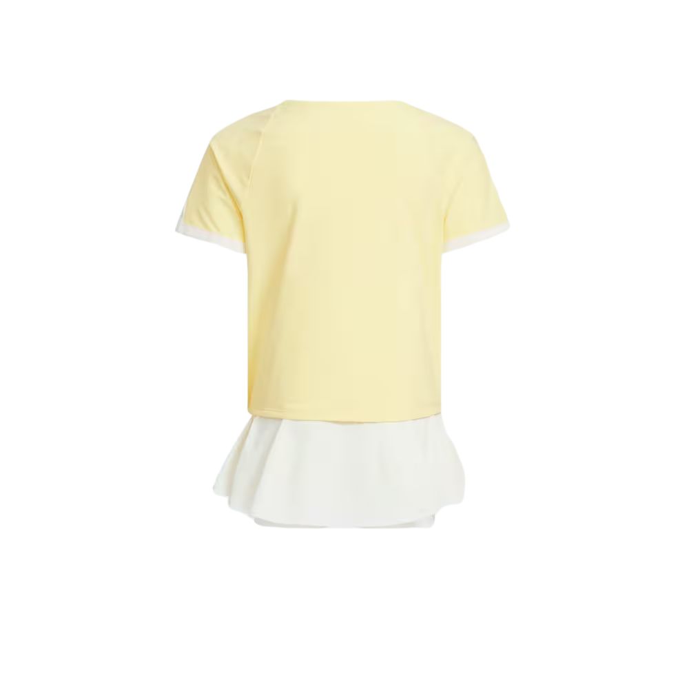 Adidas Детский спортивный комплект с юбкой для детей 3-7 лет Yellow/Jade White — фото 3