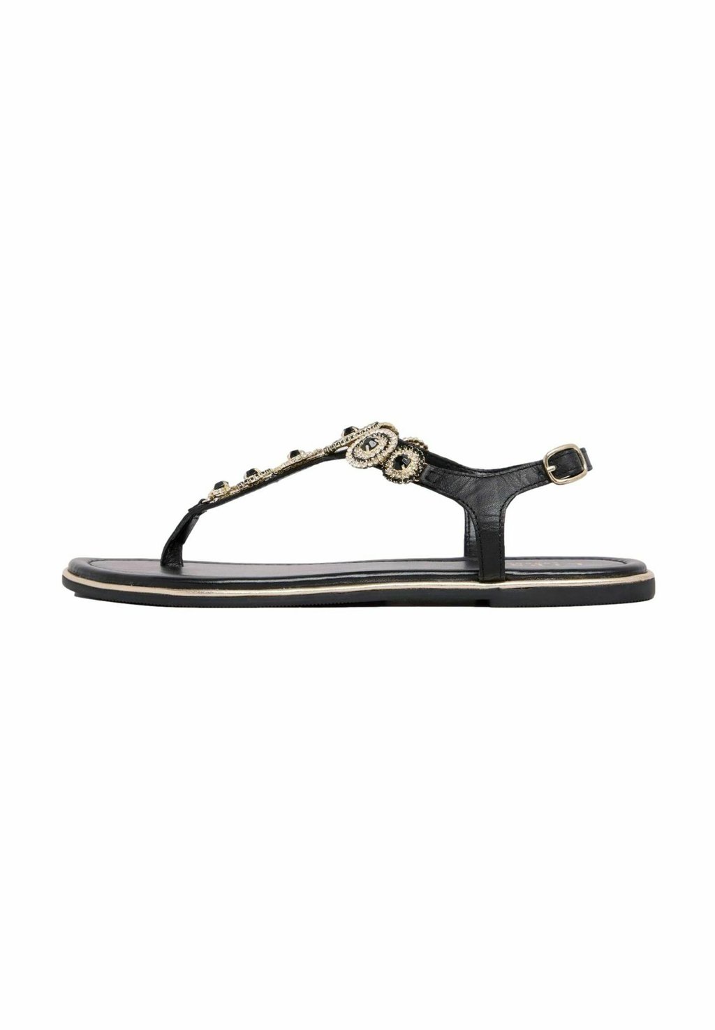 Сандалии с Т-образной застежкой REGULAR FIT-EMBELLISHED STRAPPY Lipsy, черный