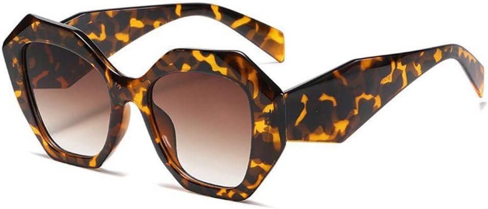 

Крупные солнцезащитные очки неправильной формы для женщин, роскошные уникальные многоугольные солнцезащитные очки для мужчин, модные солнцезащитные очки в большой оправе TYUVIVO, C3leopardbrown