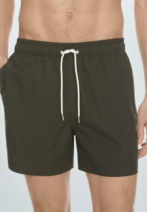 Однотонный купальник 00689199, плавательные шорты Massimo Dutti, Khaki