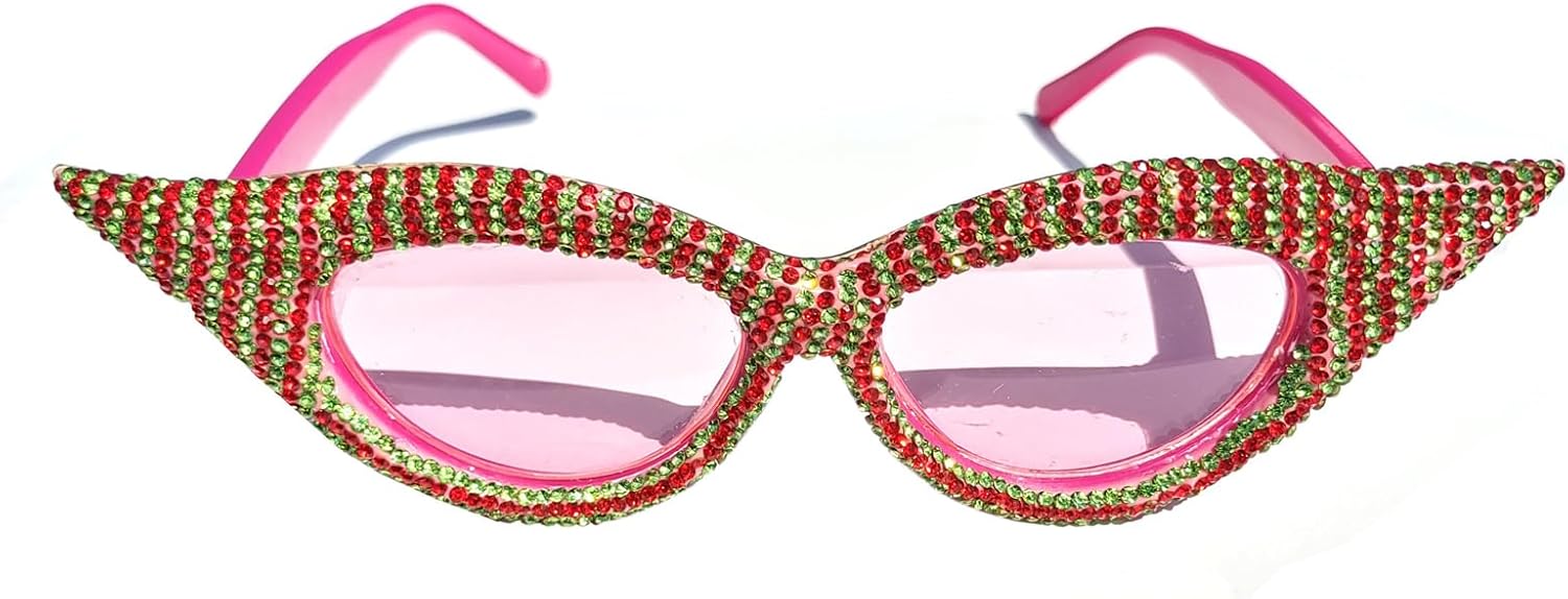 

Сексуальные блестящие солнцезащитные очки «кошачий глаз» со стразами и бриллиантами, модные праздничные очки с бриллиантами, розовые очки с драгоценными камнями helena, Pink