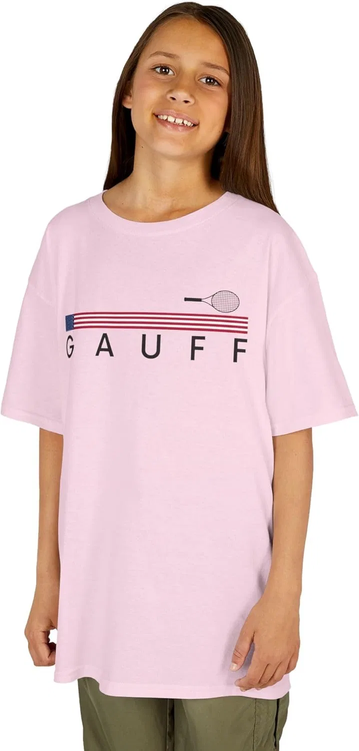 Детская футболка Cori Gauff, 100% хлопок, Light Pink