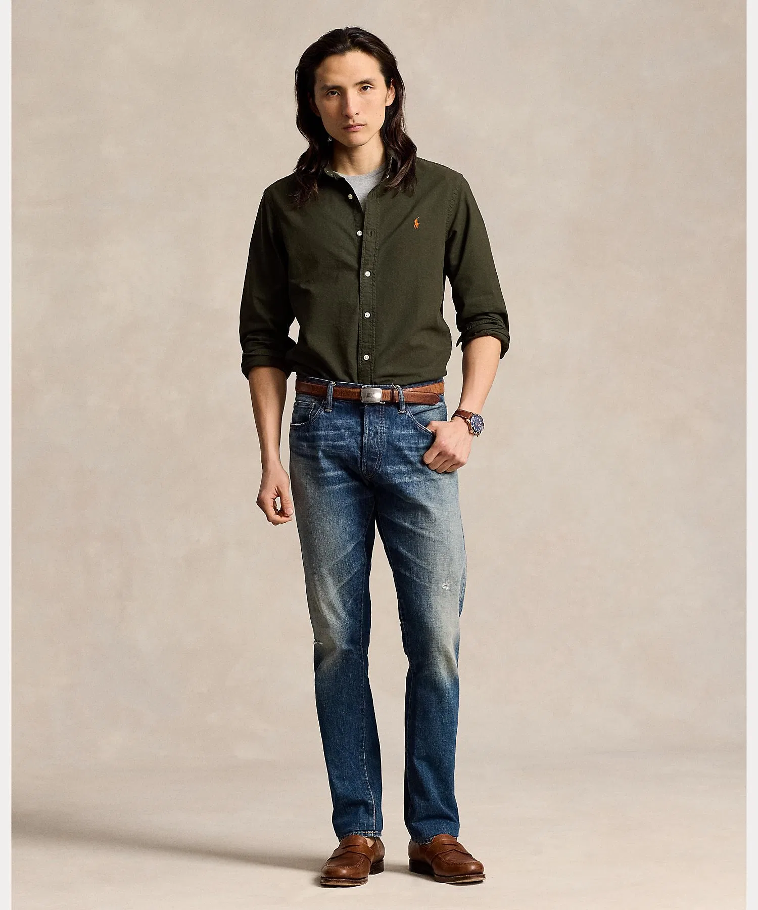 Мужская рубашка Polo Ralph Lauren Classic Fit Oxford Shirt — фото 3