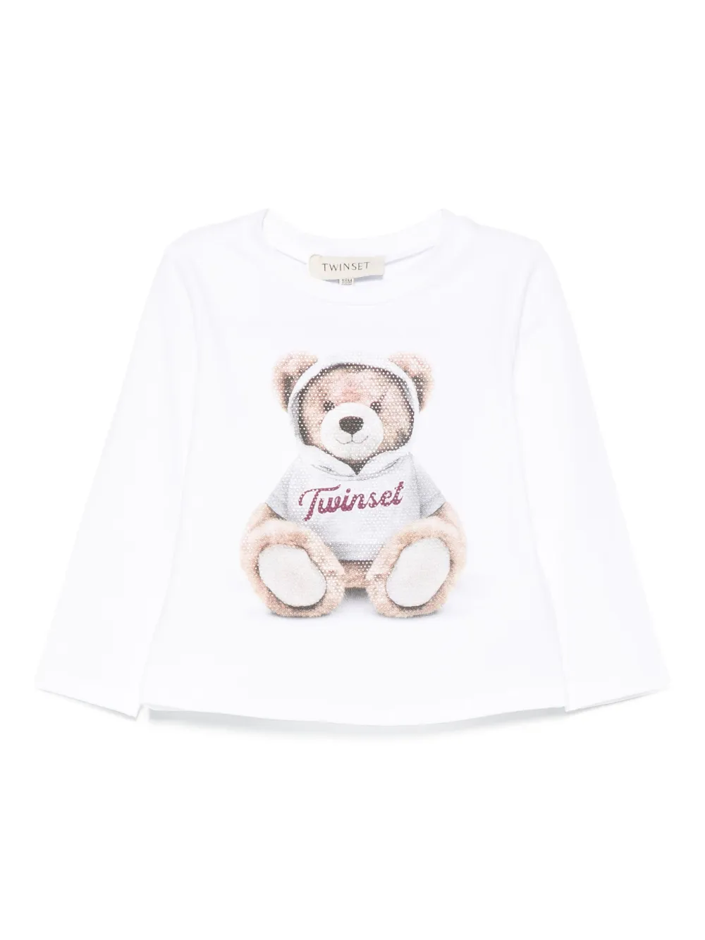 

Футболка с длинными рукавами и принтом Тедди TWINSET Kids, белый