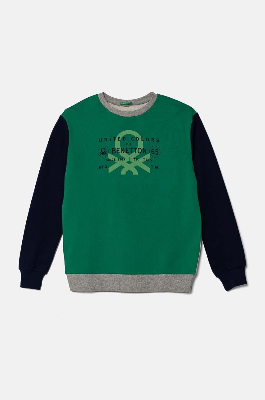 

Хлопковая толстовка United Colors of Benetton для мальчиков и девочек, зеленый