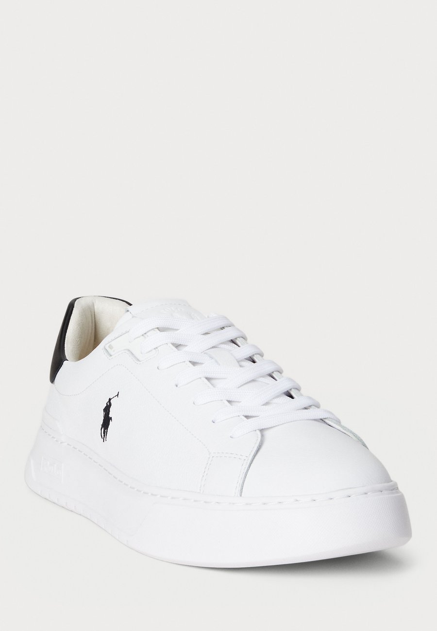 Кроссовки Polo Ralph Lauren RLITE COURT TUMBLED LEATHER SNEAKER, White/Black/White — фото 2