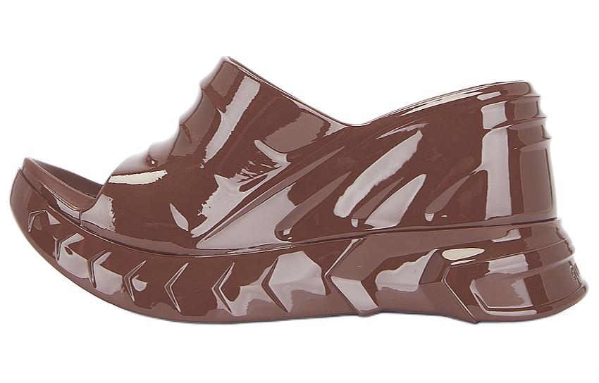 Givenchy Тапочки-слайды женские коричневые 10,9 см