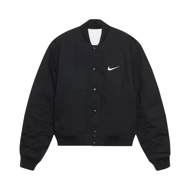 

Куртка Stussy x Nike Reversible Varsity 'Black/Sail', черный