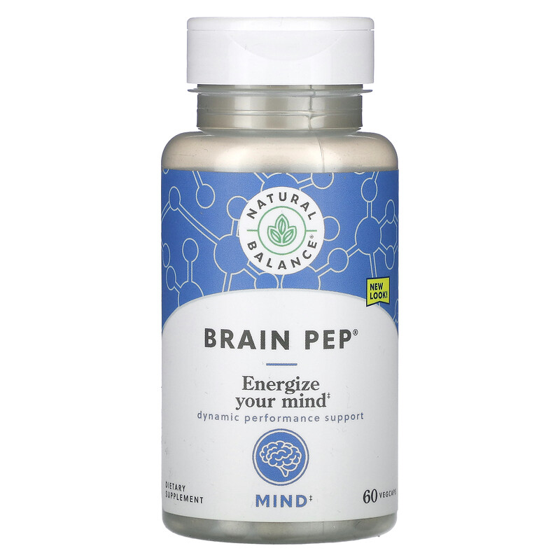 

Natural Balance, Brain Pep, 60 растительных капсул