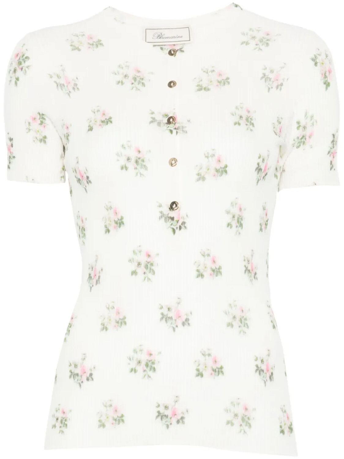 

Футболка Blumarine с цветочным принтом, нейтральный