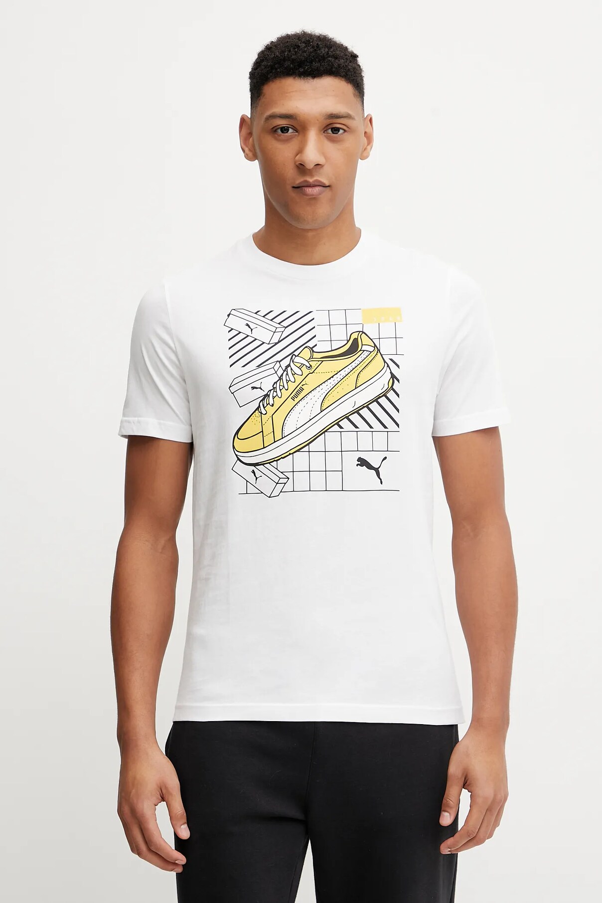 

Футболка из хлопка с принтом GRAPHICS Puma, белый
