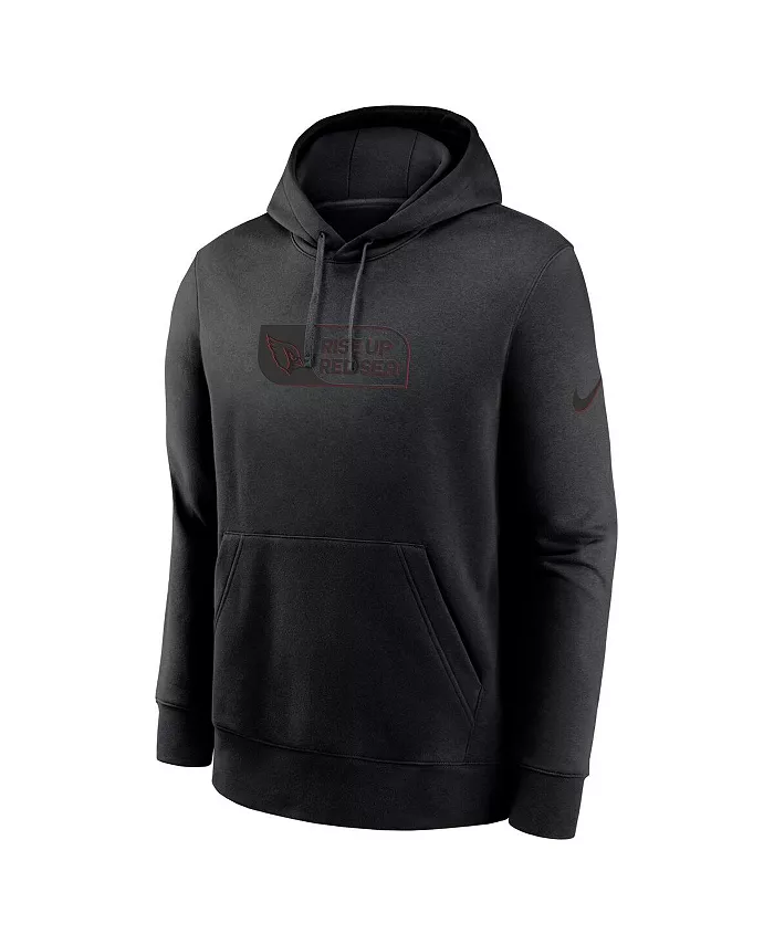 Мужская черная толстовка с капюшоном Arizona Cardinals Edge French Terry Club Pullover Hoodie Nike — фото 2