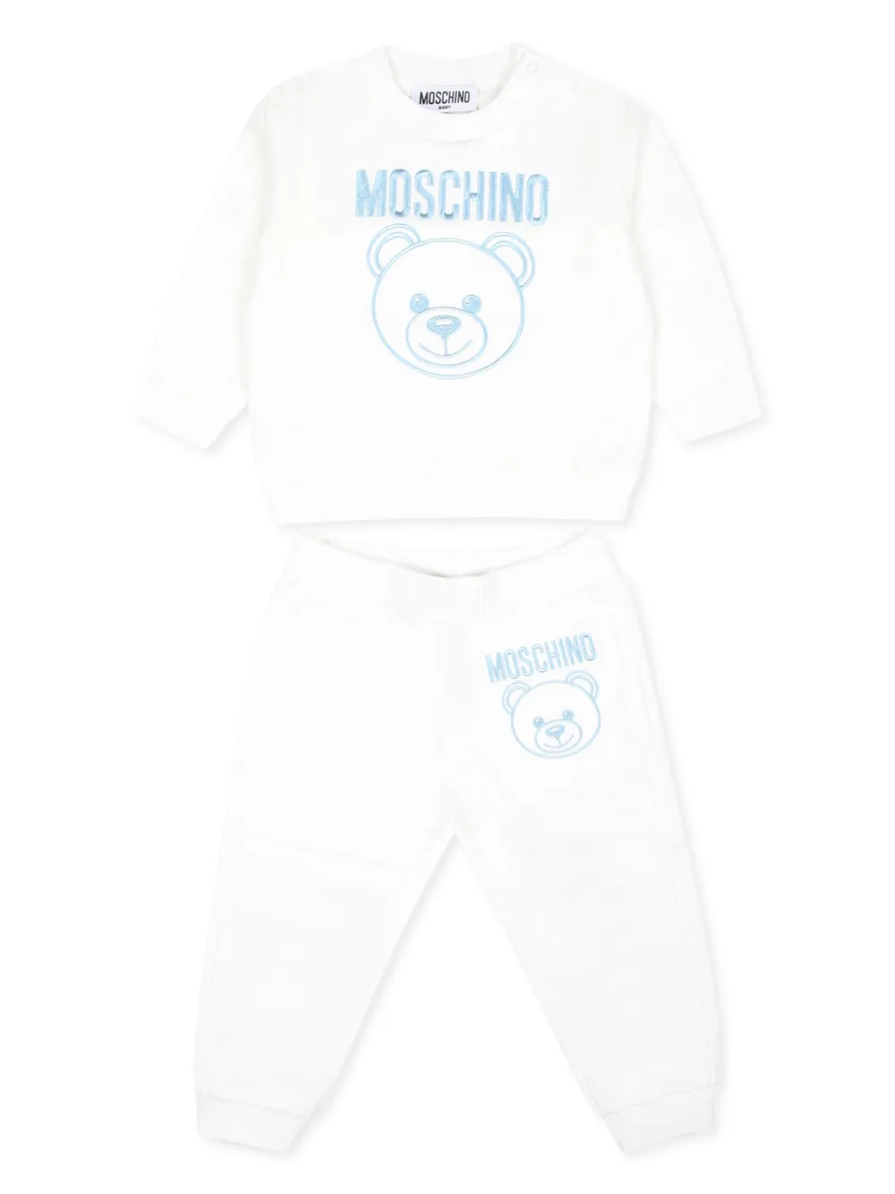 

Спортивный костюм с вышивкой Teddy Bear Moschino Kids, белый