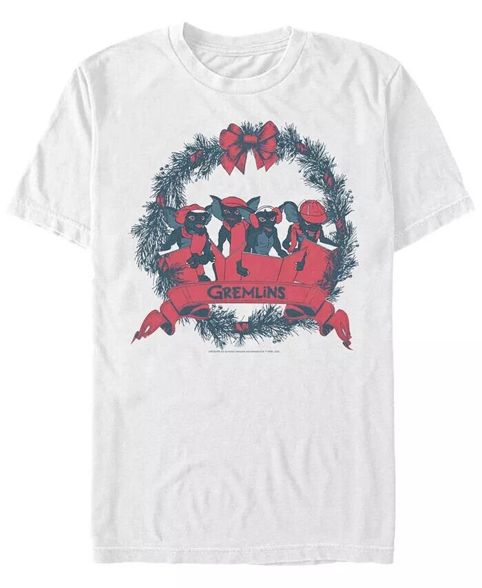 

Мужская футболка Gremlins 1 Wreath с коротким рукавом Fifth Sun, белый