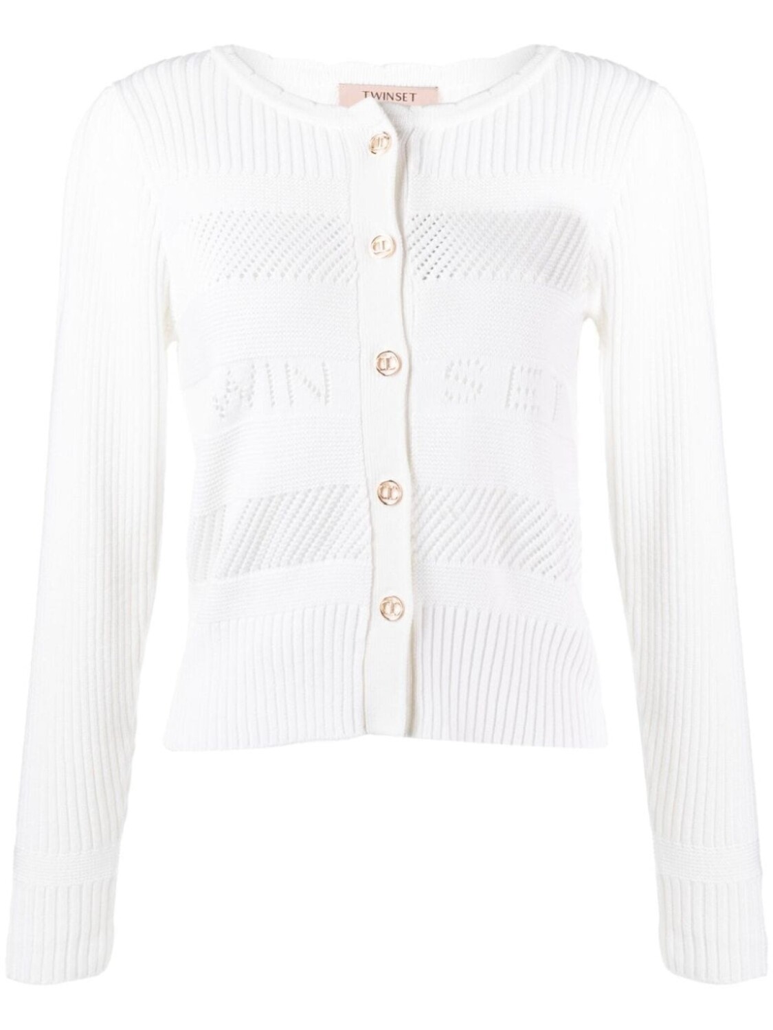 

TWINSET ажурный кардиган, белый