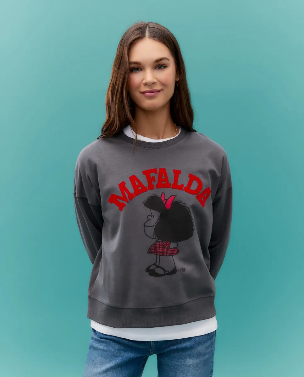 

Mafalda женская толстовка с круглым вырезом Green Coast, черный