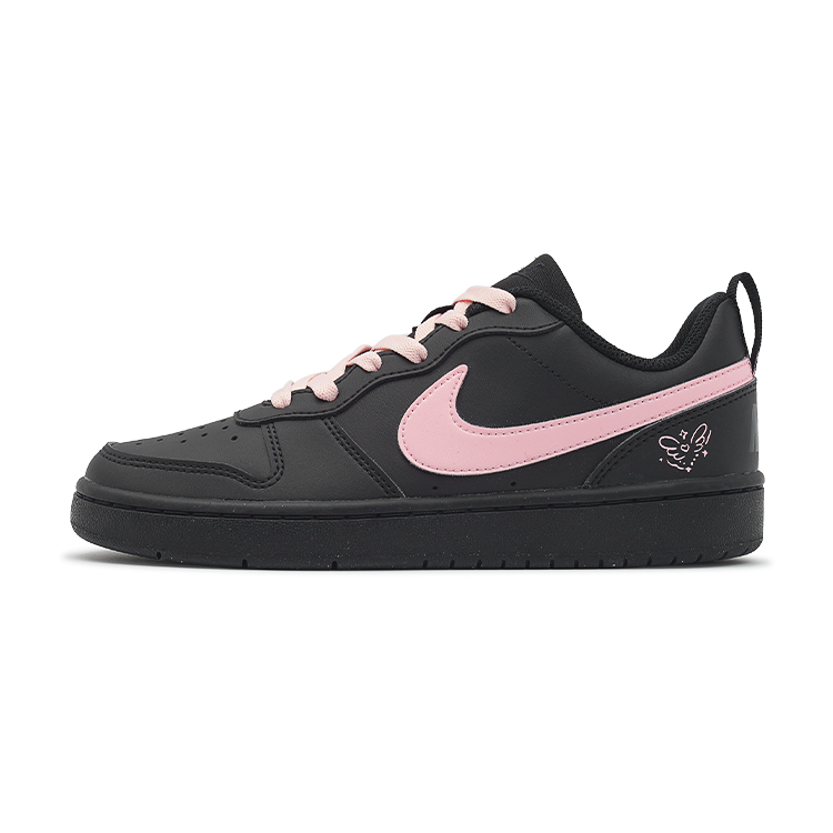 

Кроссовки Nike Court Borough Skateboard Shoes Women's Low-Top Black Pink, Черный, Кроссовки Nike Court Borough Skateboard Shoes Women's Low-Top Black Pink