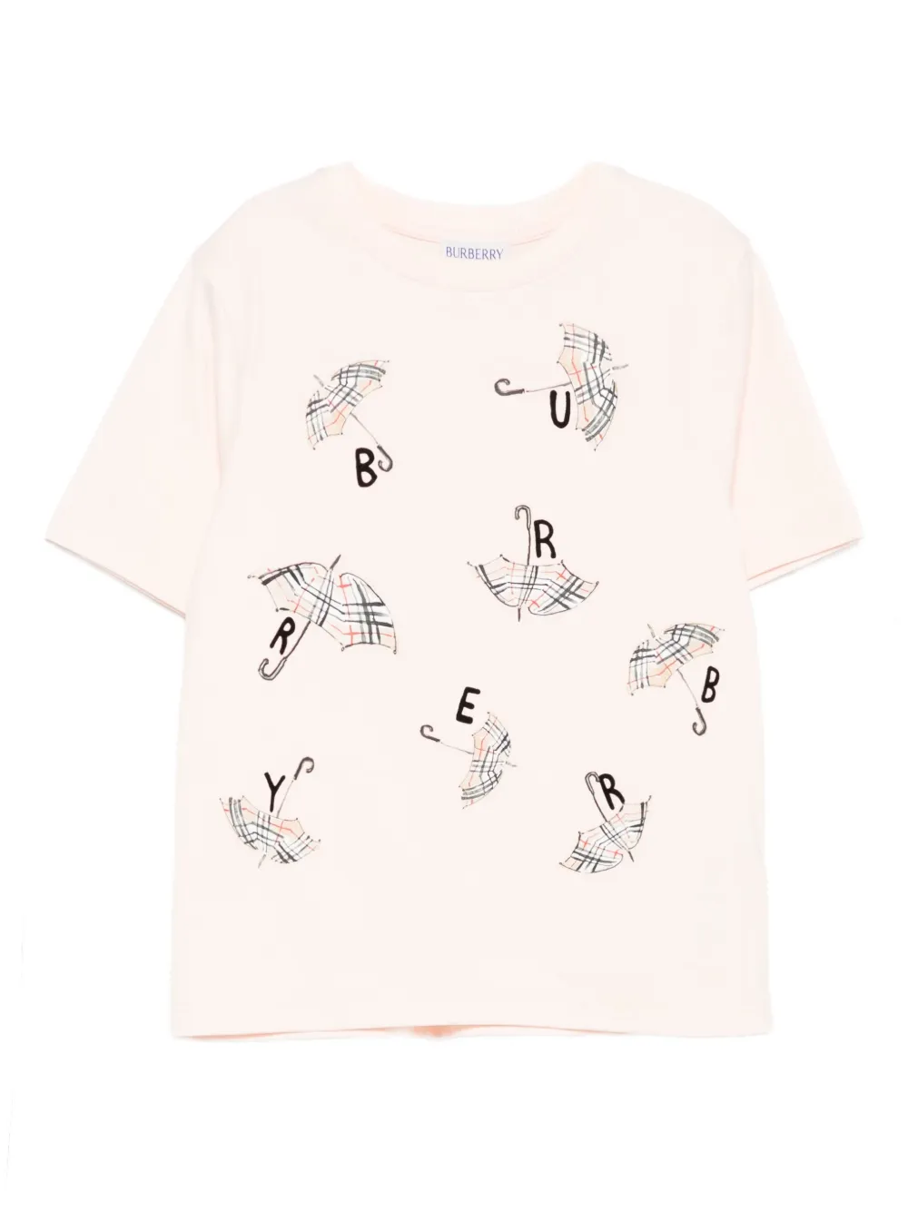 

Футболка с графическим принтом BURBERRY KIDS, розовый